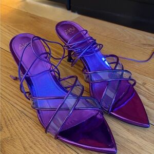 Purple Alevi Milano Strappy Heels